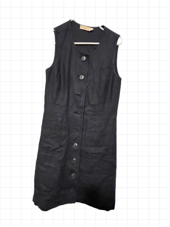 Tory Burch Dresses & Skirts - Tory Burch linen dress Classic Black Button-Front Sleeveless Coat